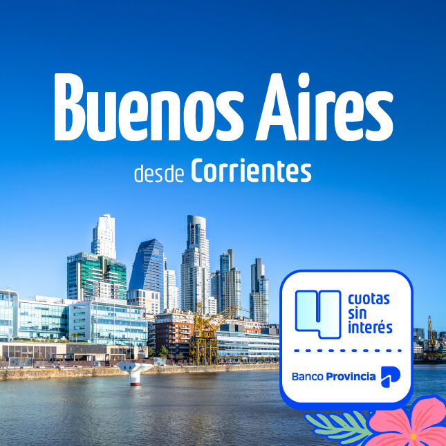 pasajes a Buenos Aires desde Corrientes